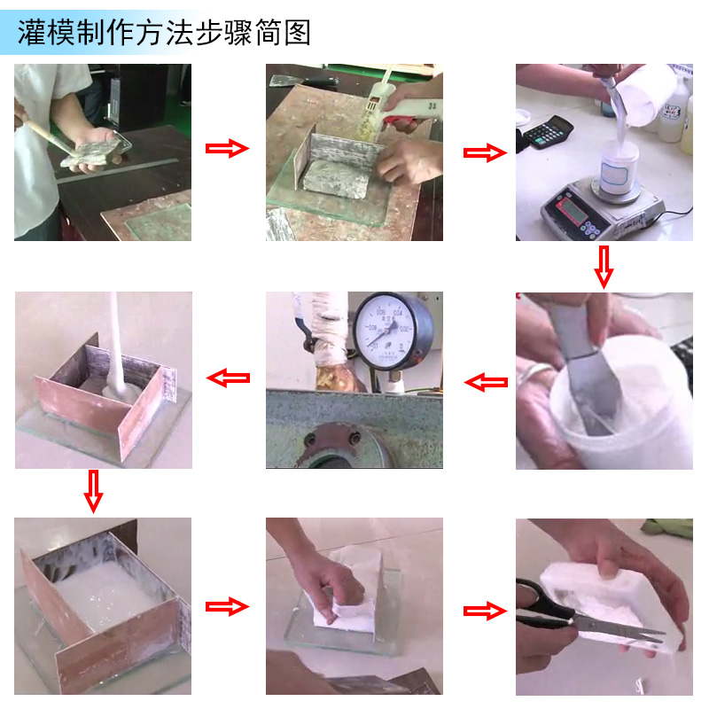 灌摸制作硅胶模具